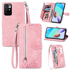 Funda de Cuero Cartera con Soporte Carcasa S06D para Xiaomi Redmi Note 11 5G Rosa