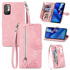 Funda de Cuero Cartera con Soporte Carcasa S06D para Xiaomi Redmi Note 11 SE 5G Rosa