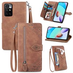 Funda de Cuero Cartera con Soporte Carcasa S06D para Xiaomi Redmi Note 11T 5G Marron