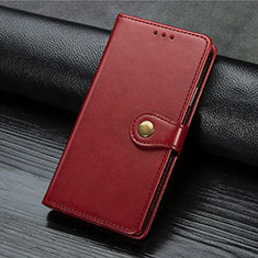 Funda de Cuero Cartera con Soporte Carcasa S07D para Xiaomi Redmi 9 Prime India Rojo