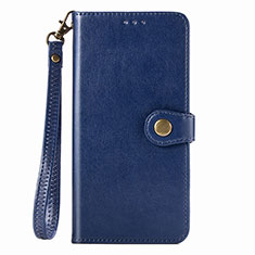 Funda de Cuero Cartera con Soporte Carcasa S07D para Xiaomi Redmi Note 9 Azul