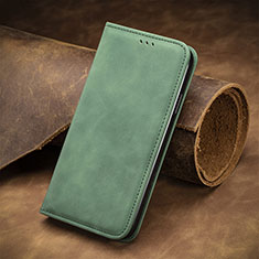 Funda de Cuero Cartera con Soporte Carcasa S08D para Asus Zenfone 7 Pro ZS671KS Verde