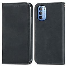 Funda de Cuero Cartera con Soporte Carcasa S08D para Motorola Moto G41 Negro