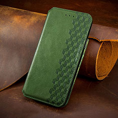 Funda de Cuero Cartera con Soporte Carcasa S08D para Samsung Galaxy S21 FE 5G Verde