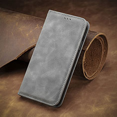 Funda de Cuero Cartera con Soporte Carcasa S08D para Xiaomi Mi 13T Pro 5G Gris