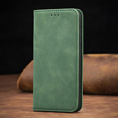 Funda de Cuero Cartera con Soporte Carcasa S08D para Xiaomi Poco M2 Verde