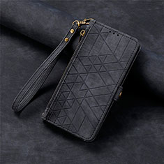 Funda de Cuero Cartera con Soporte Carcasa S08D para Xiaomi Redmi 12 4G Negro