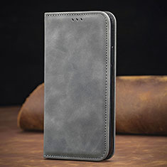 Funda de Cuero Cartera con Soporte Carcasa S08D para Xiaomi Redmi Note 10T 5G Gris