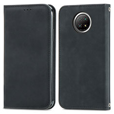 Funda de Cuero Cartera con Soporte Carcasa S08D para Xiaomi Redmi Note 9 5G Negro