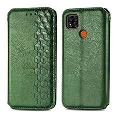 Funda de Cuero Cartera con Soporte Carcasa S09D para Xiaomi POCO C3 Verde