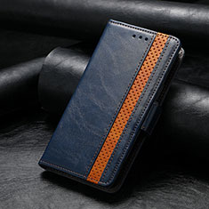 Funda de Cuero Cartera con Soporte Carcasa S10D para Huawei Mate 60 Pro Azul