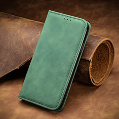 Funda de Cuero Cartera con Soporte Carcasa S12D para Huawei Honor X6 5G Verde