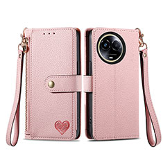 Funda de Cuero Cartera con Soporte Carcasa S15D para Realme V50s 5G Rosa