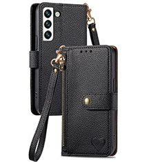 Funda de Cuero Cartera con Soporte Carcasa S15D para Samsung Galaxy S22 5G Negro