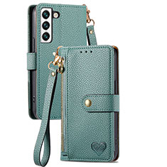 Funda de Cuero Cartera con Soporte Carcasa S15D para Samsung Galaxy S22 5G Verde