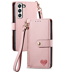 Funda de Cuero Cartera con Soporte Carcasa S15D para Samsung Galaxy S23 5G Rosa