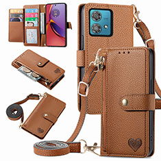 Funda de Cuero Cartera con Soporte Carcasa S16D para Motorola Moto G84 5G Marron