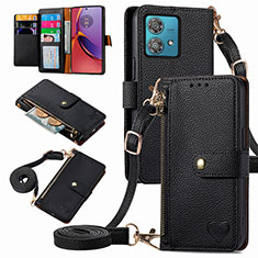 Funda de Cuero Cartera con Soporte Carcasa S16D para Motorola Moto G84 5G Negro