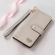 Funda de Cuero Cartera con Soporte Carcasa S16D para Nothing Phone 2 Gris