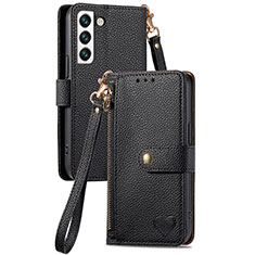 Funda de Cuero Cartera con Soporte Carcasa S16D para Samsung Galaxy S22 Plus 5G Negro