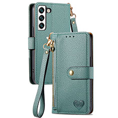 Funda de Cuero Cartera con Soporte Carcasa S16D para Samsung Galaxy S22 Plus 5G Verde