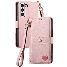 Funda de Cuero Cartera con Soporte Carcasa S16D para Samsung Galaxy S24 5G Rosa