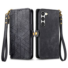 Funda de Cuero Cartera con Soporte Carcasa S17D para Samsung Galaxy S22 Plus 5G Negro