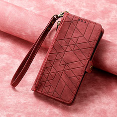 Funda de Cuero Cartera con Soporte Carcasa S18D para Nothing Phone 2 Rojo