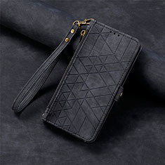 Funda de Cuero Cartera con Soporte Carcasa S18D para Oppo A18 Negro