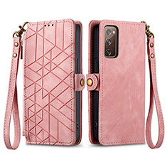 Funda de Cuero Cartera con Soporte Carcasa S18D para Samsung Galaxy S20 FE (2022) 5G Rosa