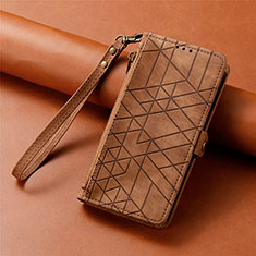 Funda de Cuero Cartera con Soporte Carcasa S18D para Samsung Galaxy S23 5G Marron