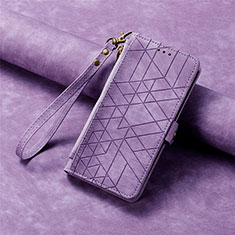 Funda de Cuero Cartera con Soporte Carcasa S18D para Samsung Galaxy S25 5G Morado