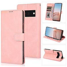 Funda de Cuero Cartera con Soporte Carcasa SY1 para Google Pixel 6 5G Rosa