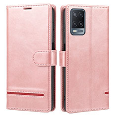 Funda de Cuero Cartera con Soporte Carcasa SY1 para Oppo A54 4G Rosa