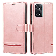 Funda de Cuero Cartera con Soporte Carcasa SY1 para Oppo A76 Rosa