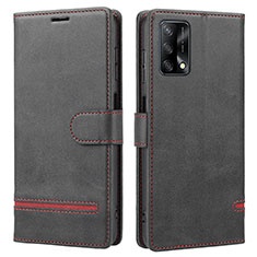 Funda de Cuero Cartera con Soporte Carcasa SY1 para Oppo F19s Negro