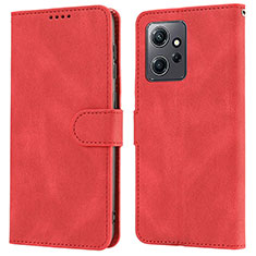 Funda de Cuero Cartera con Soporte Carcasa SY1 para Xiaomi Redmi Note 12 4G Rojo