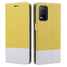 Funda de Cuero Cartera con Soporte Carcasa SY2 para Realme 9 5G India Amarillo