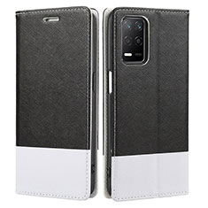 Funda de Cuero Cartera con Soporte Carcasa SY2 para Realme Narzo 30 5G Negro