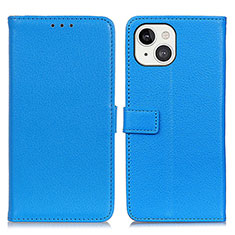 Funda de Cuero Cartera con Soporte Carcasa T01 para Apple iPhone 13 Azul