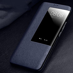 Funda de Cuero Cartera con Soporte Carcasa T01 para Huawei Mate 20 X 5G Azul