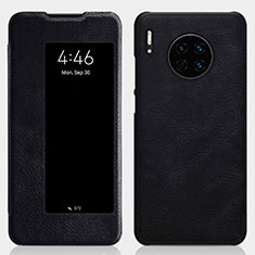 Funda de Cuero Cartera con Soporte Carcasa T01 para Huawei Mate 30 Pro 5G Negro