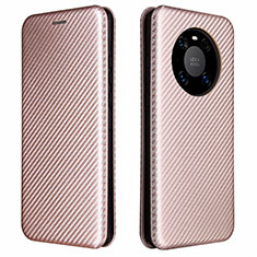 Funda de Cuero Cartera con Soporte Carcasa T01 para Huawei Mate 40E 5G Oro Rosa