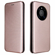 Funda de Cuero Cartera con Soporte Carcasa T01 para Huawei Mate 40E Pro 4G Oro Rosa