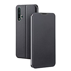 Funda de Cuero Cartera con Soporte Carcasa T01 para Huawei Nova 5 Negro