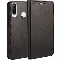 Funda de Cuero Cartera con Soporte Carcasa T01 para Huawei P30 Lite XL Negro