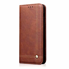 Funda de Cuero Cartera con Soporte Carcasa T01 para Oppo A92 Marron