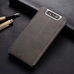 Funda de Cuero Cartera con Soporte Carcasa T01 para Samsung Galaxy A90 4G Gris