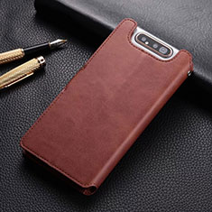 Funda de Cuero Cartera con Soporte Carcasa T01 para Samsung Galaxy A90 4G Marron