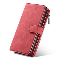 Funda de Cuero Cartera con Soporte Carcasa T01 para Samsung Galaxy Note 10 Rojo